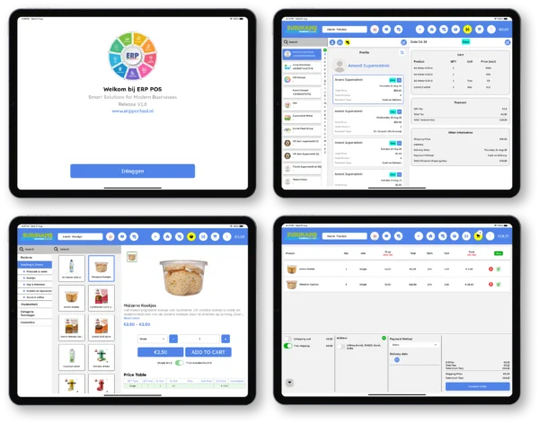 POS mobiele app voor POS Systeem van ERPportaal - alles in één software voor het MKB