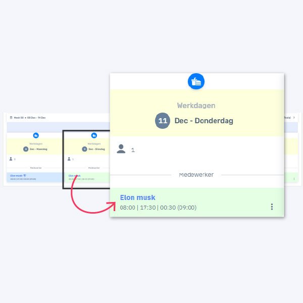 HRM software - plan medewerkers in met onze all in one gebruiksvriendelijke ERP-software - Vervang Excel door onze ERP oplossing die met je meegroeit